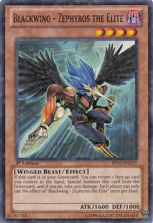 Blackwing - Zephyros the Elite (Starfoil) (BP01-EN215) - Battle Pack: Epic Dawn 1st Edition