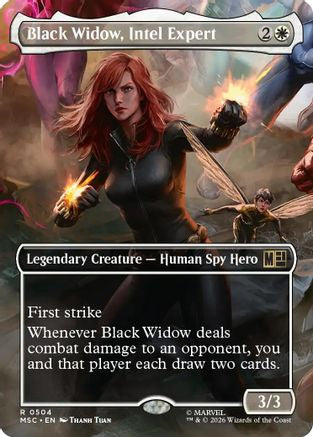 Black Widow, Intel Expert (Borderless) (MSC-504) - Commander: Marvel Super Heroes