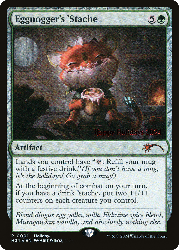 Eggnogger's 'Stache (SPECIAL-001) - Happy Holidays Foil