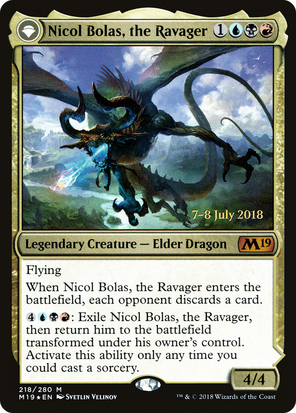 Nicol Bolas, the Ravager (PRE-218) - Core Set 2019 Promos: (originpwdfc) Foil