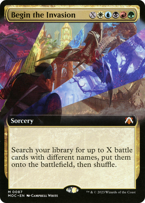 Begin the Invasion (Extended Art) (MOC-087) - March of the Machine Commander: (Extended Art) Foil