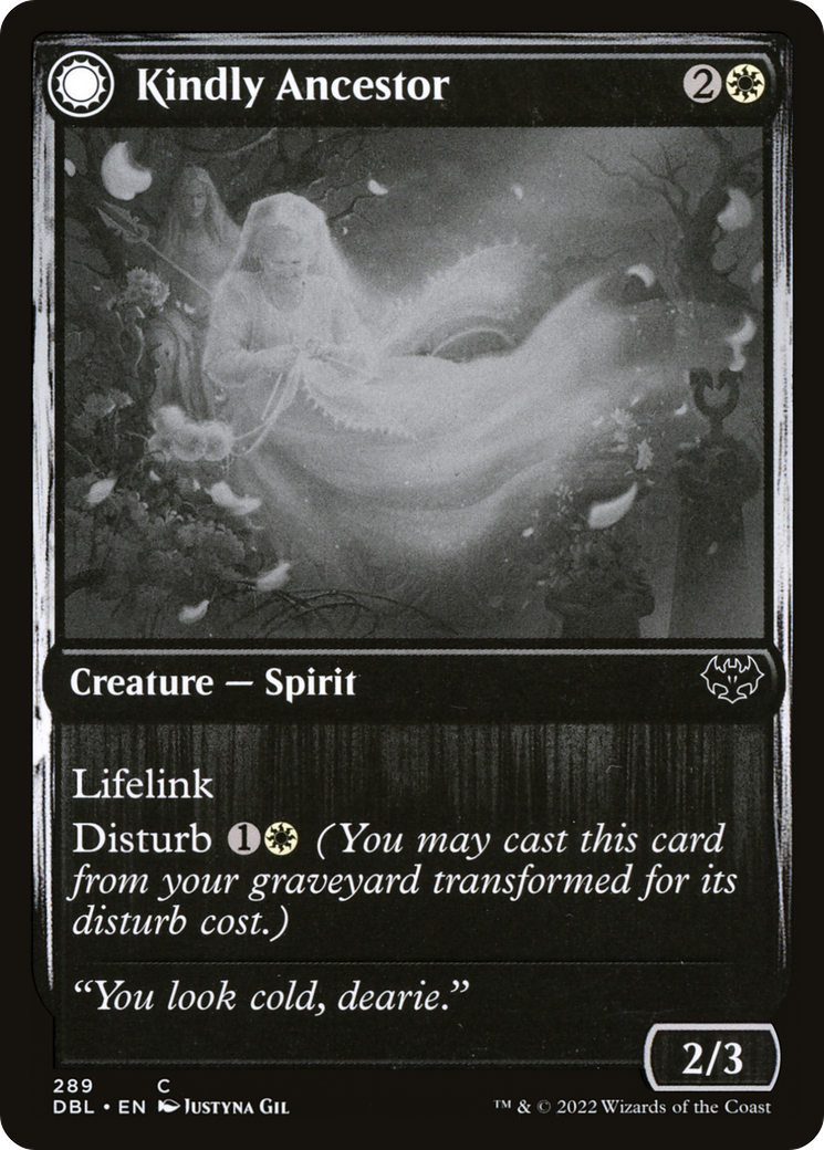 Kindly Ancestor (DBL-289) - Innistrad: Double Feature: (Double Faced Transform)
