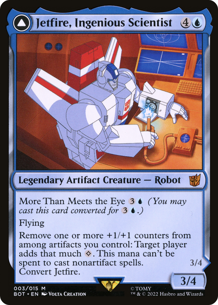 Jetfire, Ingenious Scientist (BOT-003) - Transformers: (convertdfc) Foil