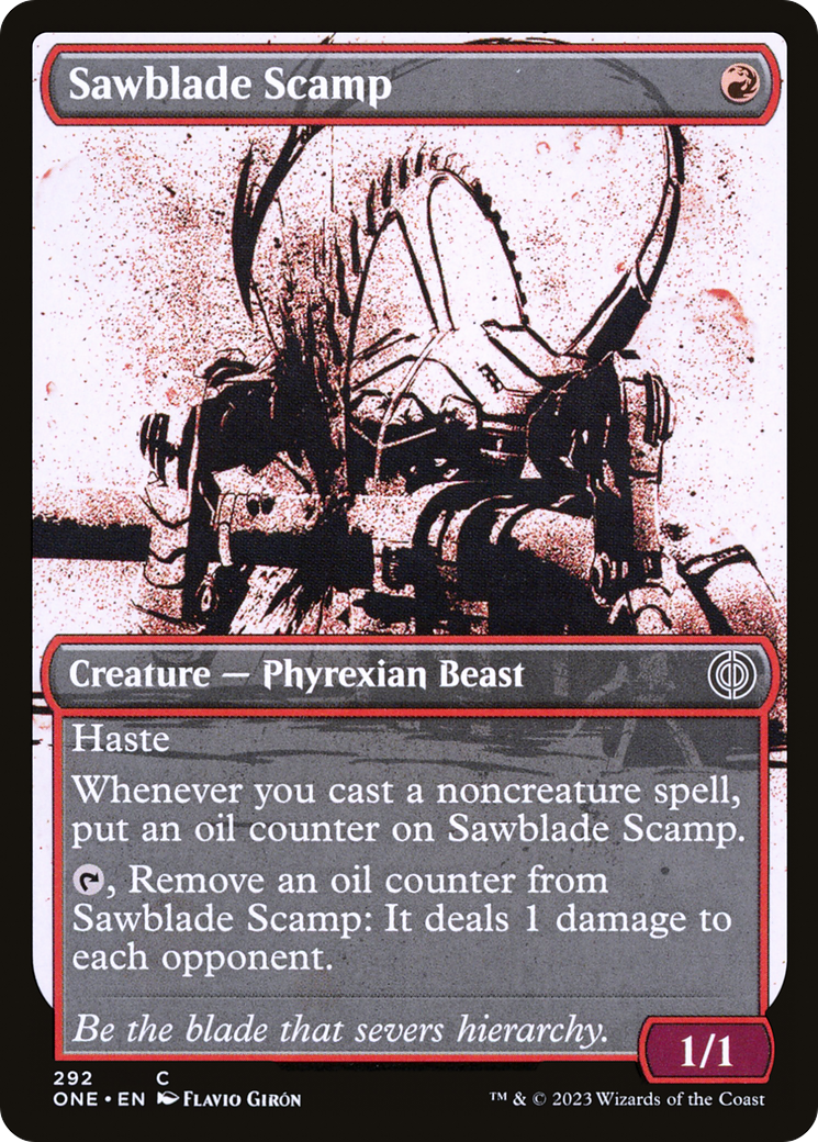 Sawblade Scamp (Showcase) (ONE-292) - Phyrexia: All Will Be One: (Showcase) Foil