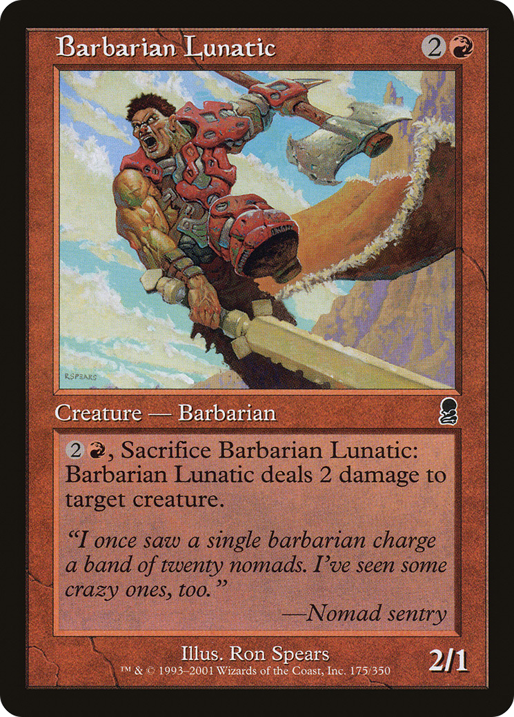 Barbarian Lunatic (ODY-175) - Odyssey Foil