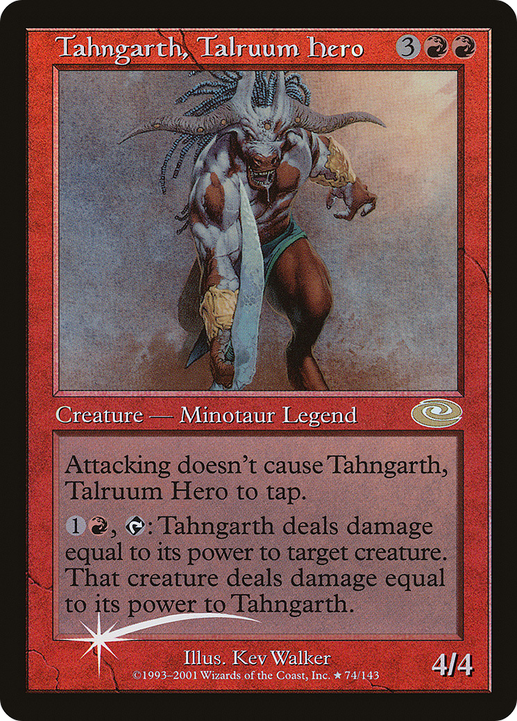 Tahngarth, Talruum Hero (Alt. Art Foil) (PLS-074) - Planeshift Foil