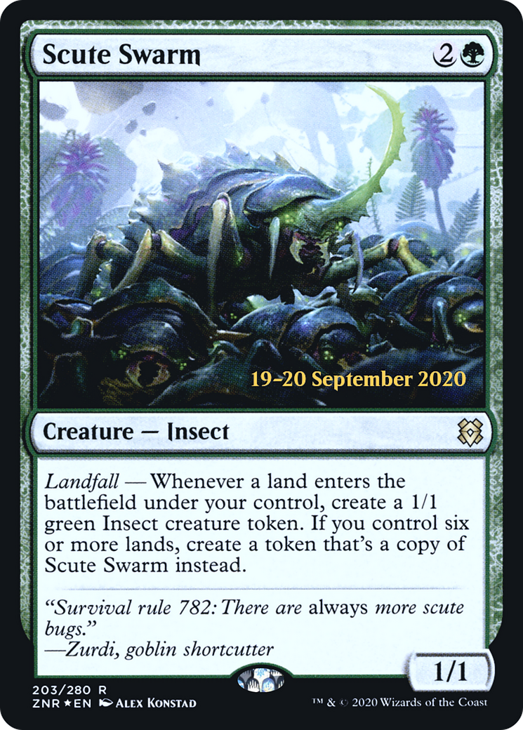 Scute Swarm (PRE-203) - Zendikar Rising Promos Foil
