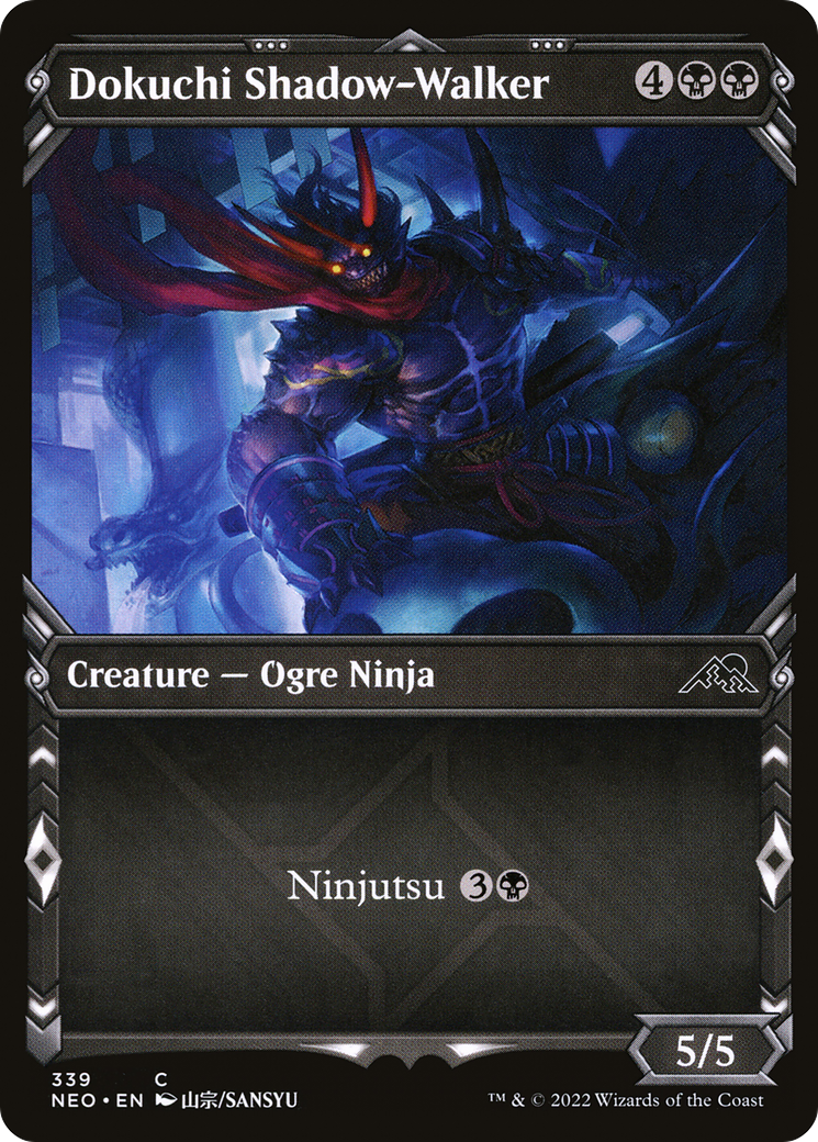 Dokuchi Shadow-Walker (Showcase) (NEO-339) - Kamigawa: Neon Dynasty: (Showcase) Foil