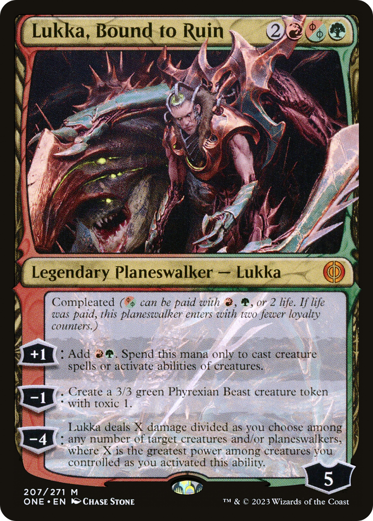 Lukka, Bound to Ruin (ONE-207) - Phyrexia: All Will Be One Foil