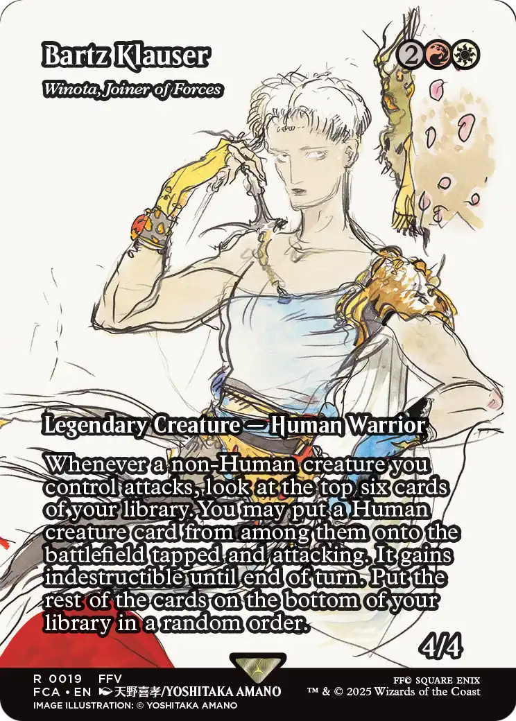Bartz Klauser - Winota, Joiner of Forces (Showcase) (FCA-019) - FINAL FANTASY: Through the Ages / Bartz Klauser (Borderless)