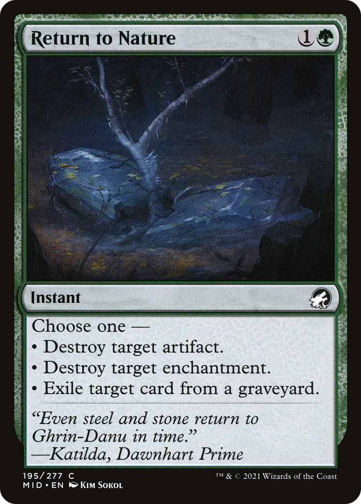 Return to Nature (MID-195) - Innistrad: Midnight Hunt Foil