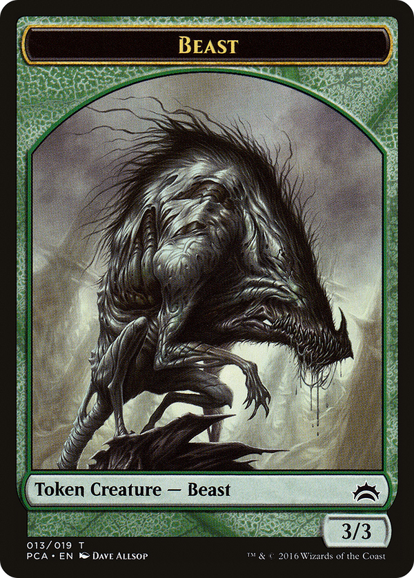 Beast // Saproling Double-sided Token (PCA-13 // 19) - Planechase Anthology Tokens
