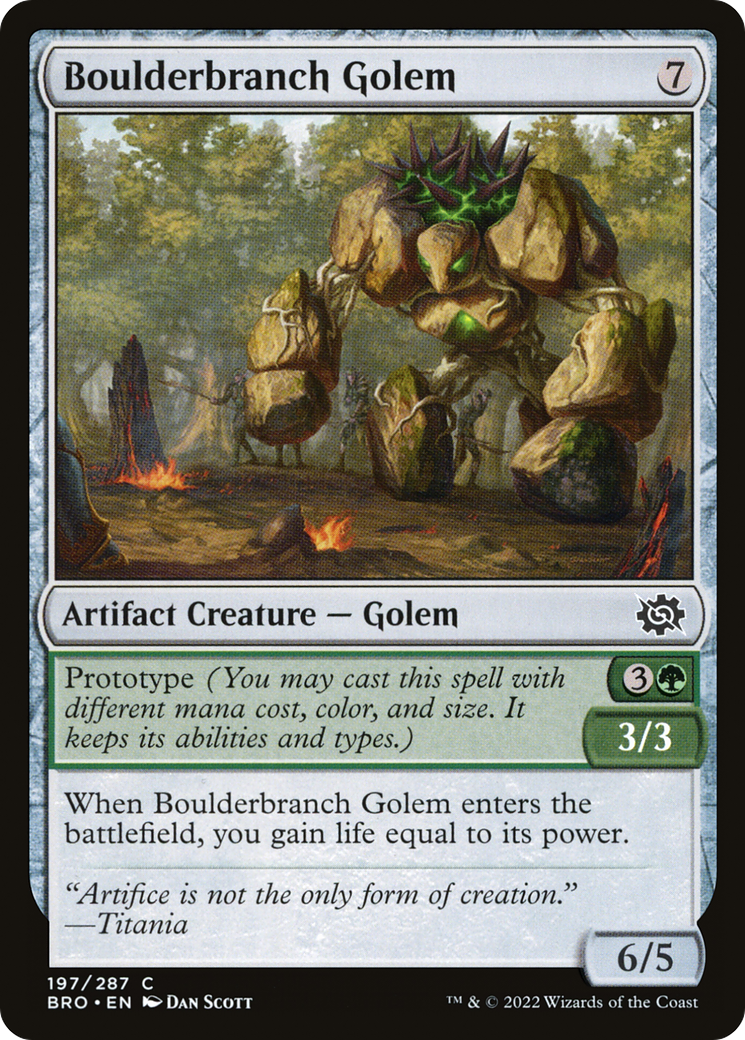 Boulderbranch Golem (BRO-197) - The Brothers' War Foil