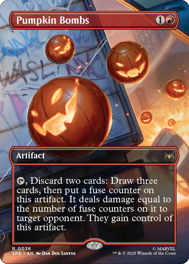 Pumpkin Bombs (Borderless) (SPE-026) - Marvel's Spider-Man: Eternal-Legal
