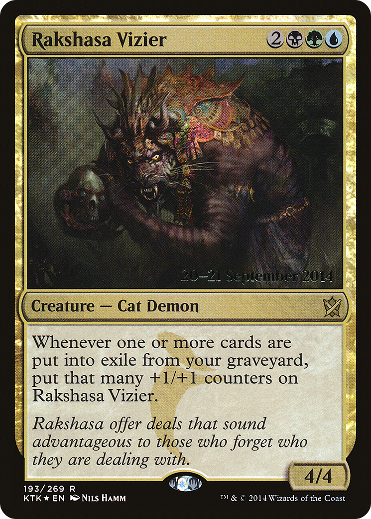 Rakshasa Vizier (PRE-193) - Khans of Tarkir Promos Foil