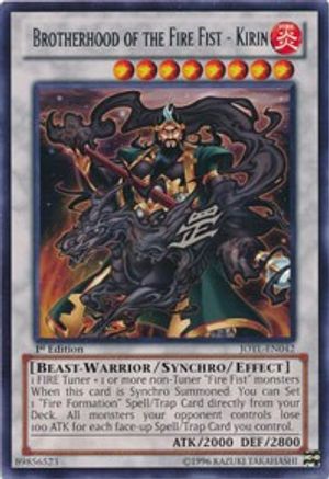 Brotherhood of the Fire Fist - Kirin (JOTL-EN042) - Judgment of the Light 1st Edition