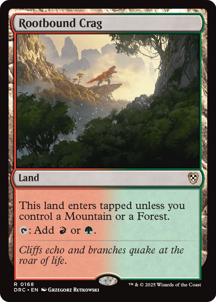Rootbound Crag (DRC-168) - Commander: Aetherdrift