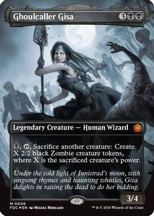 Ghoulcaller Gisa (Borderless) (FDC-006) - Commander: Foundations Foil