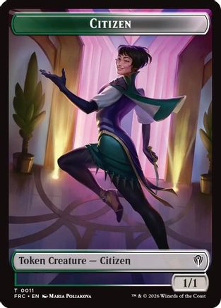 Citizen // The Monarch Double-Sided Token (FRC-11 // 17) - Commander: Reality Fracture