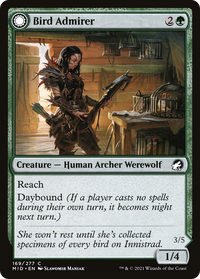Bird Admirer (MID-169) - Innistrad: Midnight Hunt: (Double Faced Transform)