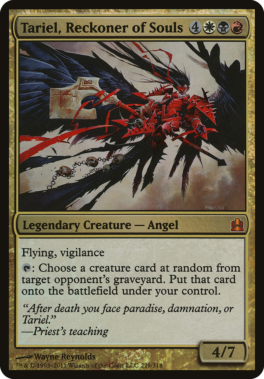 Tariel, Reckoner of Souls (Commander) (OVER-229) - Commander 2011 Oversized Foil