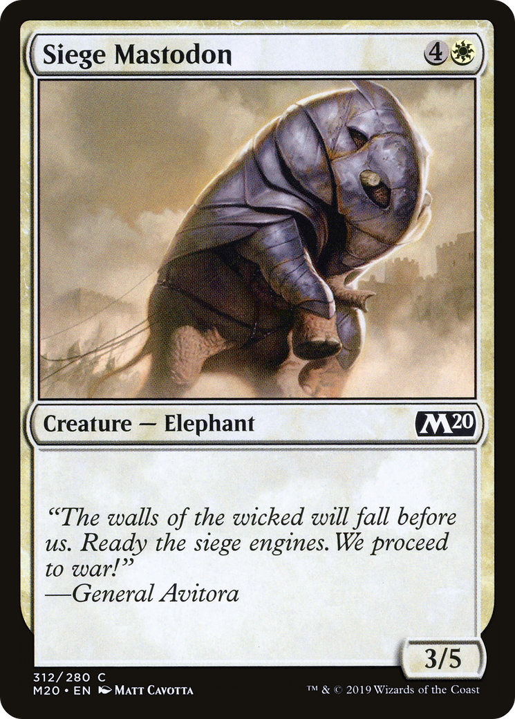 Siege Mastodon (M20-312) - Core Set 2020