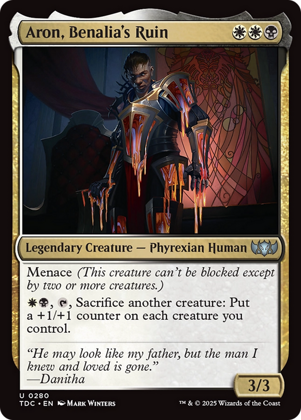 Aron, Benalia's Ruin (TDC-280) - Commander: Tarkir: Dragonstorm