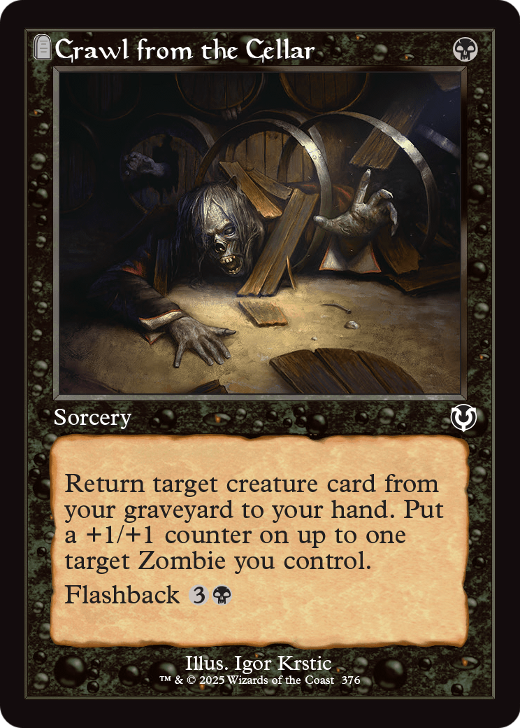 Crawl from the Cellar (Retro Frame) (INR-376) - Innistrad Remastered: (tombstone) Foil