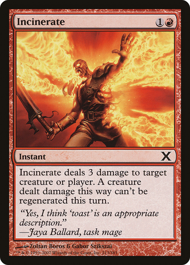 Incinerate (10E-213) - Tenth Edition Foil