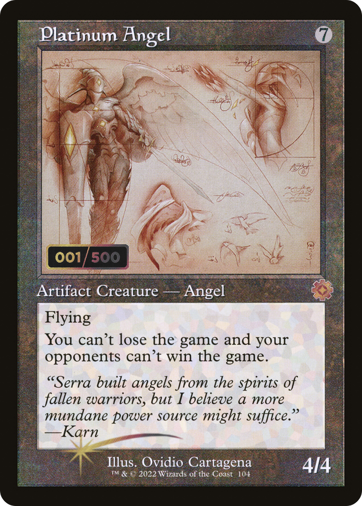 Platinum Angel (Schematic) (Serial Numbered) (BRR-104) - The Brothers' War Retro Artifacts Foil