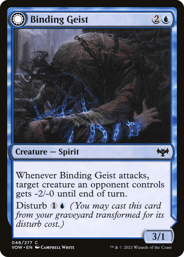 Binding Geist (VOW-048) - Innistrad: Crimson Vow: (Double Faced Transform) Foil
