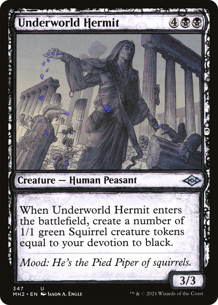 Underworld Hermit (Showcase) (MH2-347) - Modern Horizons 2: (Showcase) Foil
