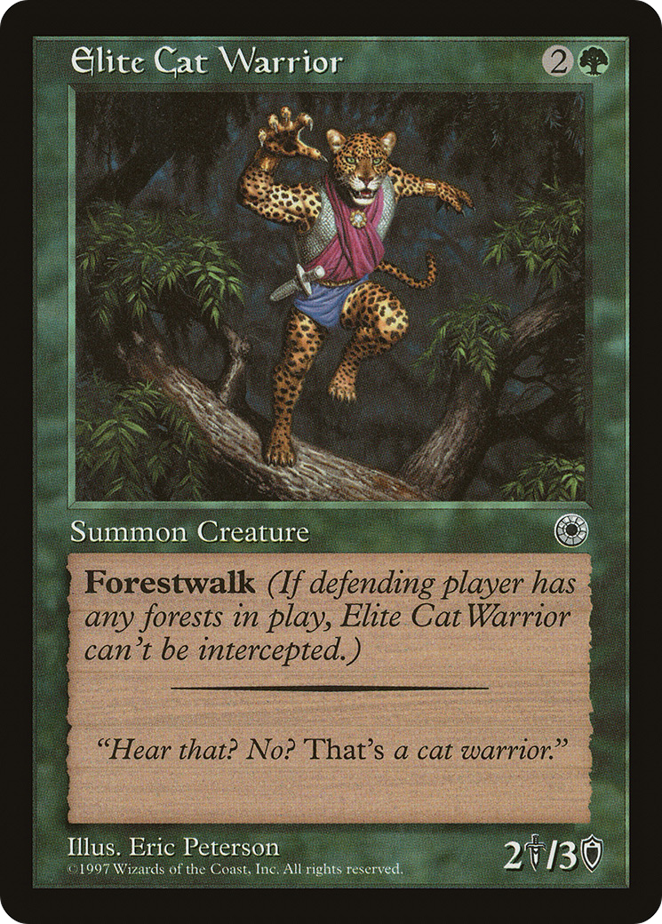 Elite Cat Warrior (Flavor Text) (POR-) - Portal