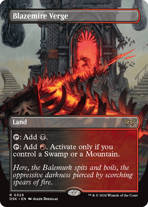 Blazemire Verge (Borderless) (DSK-329) - Duskmourn: House of Horror