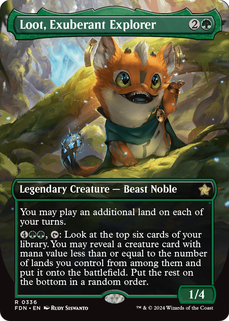 Loot, Exuberant Explorer (Borderless) (FDN-336) - Foundations Foil