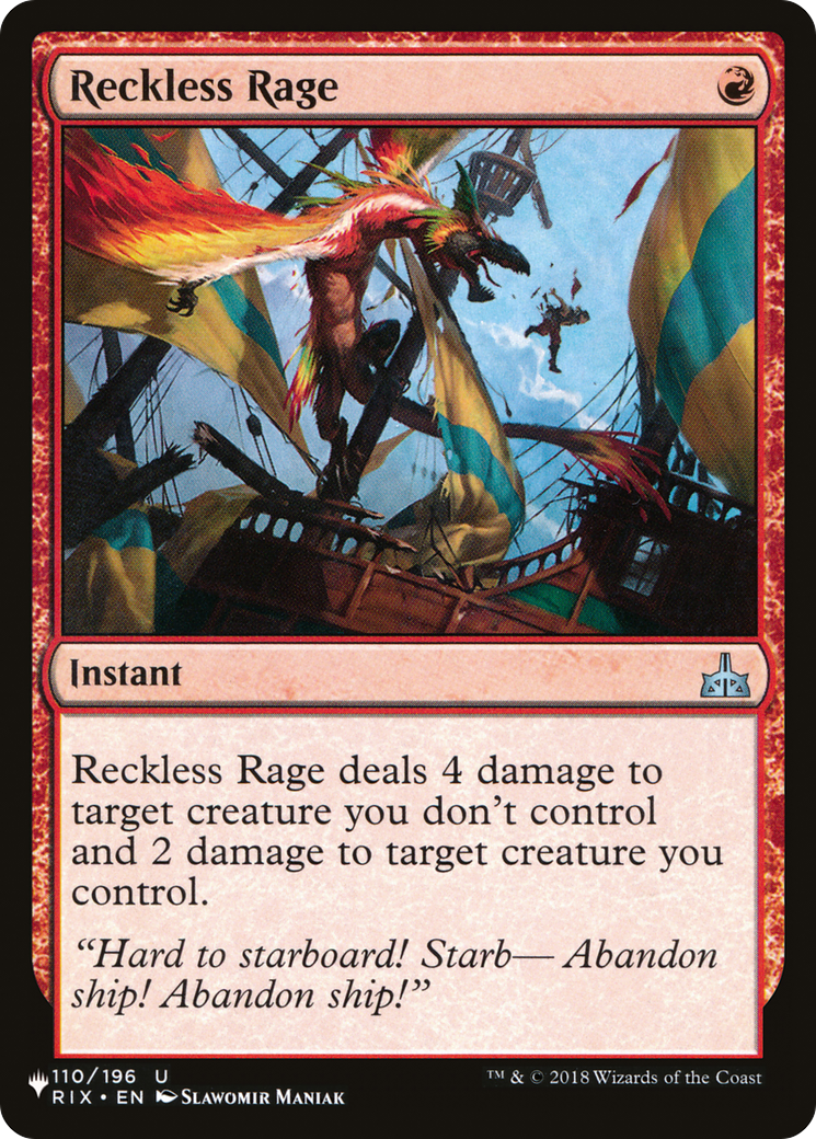 Reckless Rage (LIST-110/196) - The List
