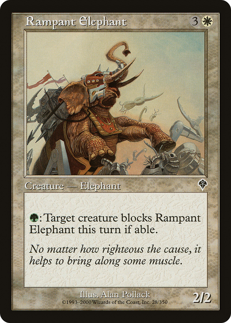 Rampant Elephant (INV-028) - Invasion Foil