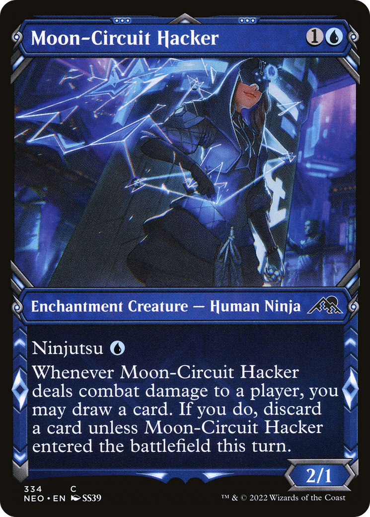 Moon-Circuit Hacker (Showcase) (NEO-334) - Kamigawa: Neon Dynasty: (Showcase)