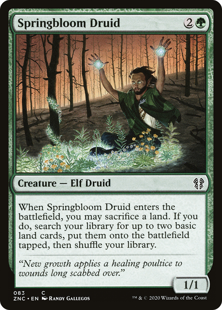 Springbloom Druid (ZNC-083) - Zendikar Rising Commander