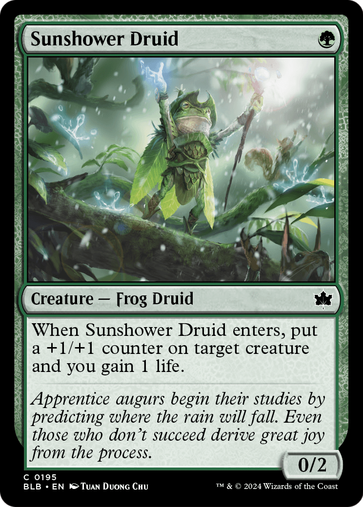 Sunshower Druid (BLB-195) - Bloomburrow Foil
