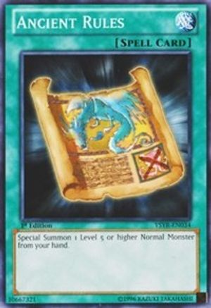Ancient Rules (YSYR-EN034) - Starter Deck: Yugi Reloaded 1st Edition