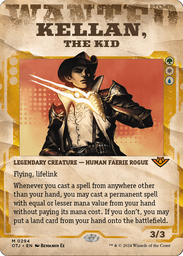 Kellan, the Kid (Showcase) (OTJ-294) - Outlaws of Thunder Junction: (Showcase) (Borderless) Foil
