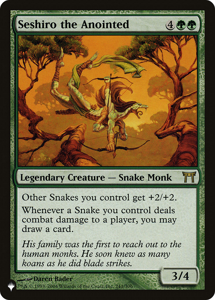 Seshiro the Anointed (LIST-241/306) - The List