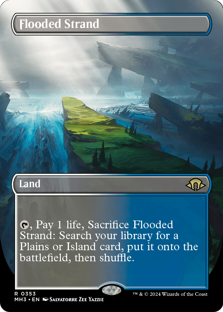 Flooded Strand (Borderless) (MH3-353) - Modern Horizons 3 Foil