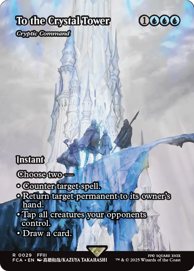 To the Crystal Tower - Cryptic Command (Showcase) (FCA-029) - FINAL FANTASY: Through the Ages / To the Crystal Tower (Borderless) Foil