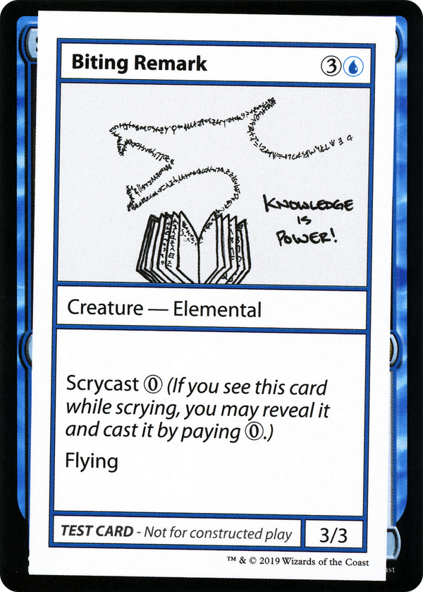Biting Remark (No PW Symbol) (CMB1-) - Mystery Booster Playtest Cards 2021