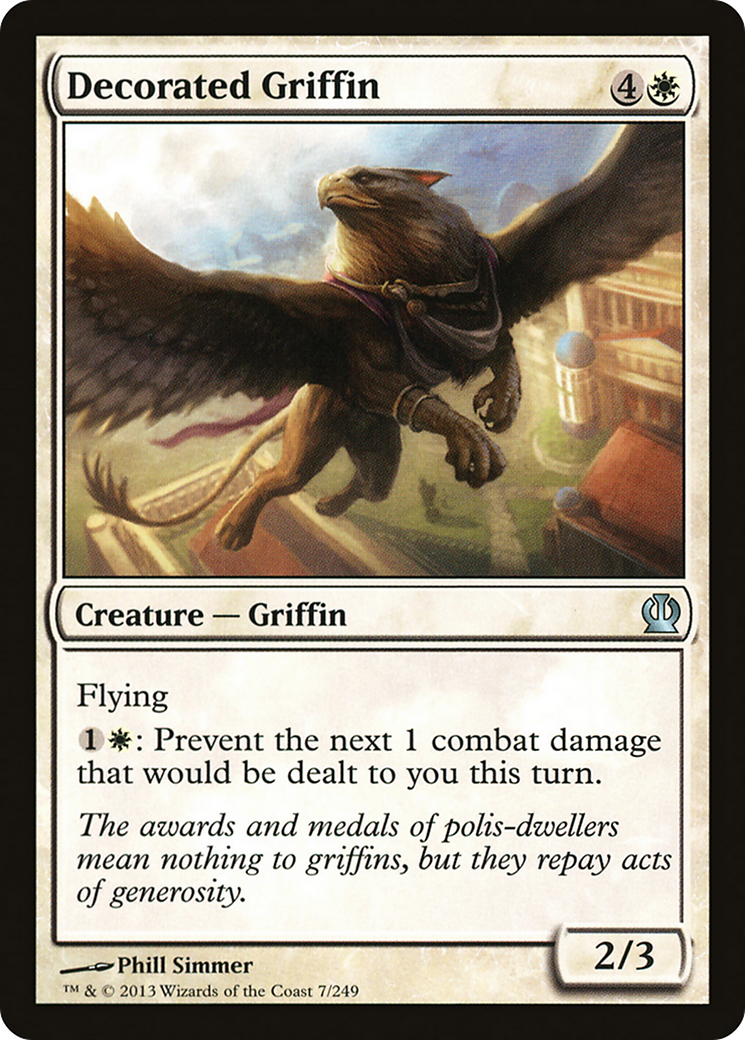 Decorated Griffin (THS-007) - Theros Foil