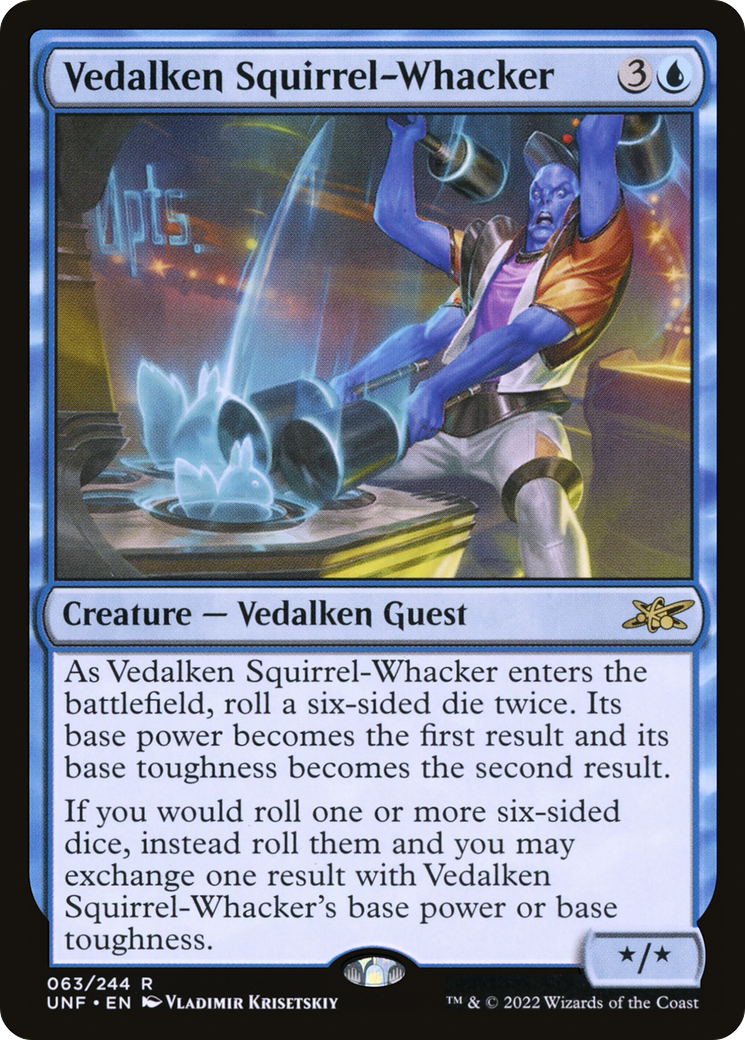 Vedalken Squirrel-Whacker (UNF-063) - Unfinity Foil