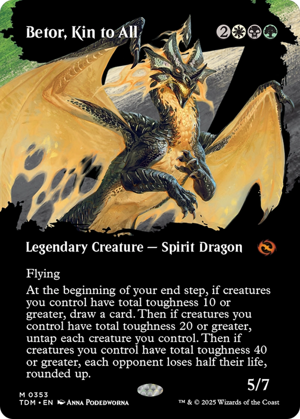 Betor, Kin to All (Borderless) (TDM-353) - Tarkir: Dragonstorm: (Showcase)