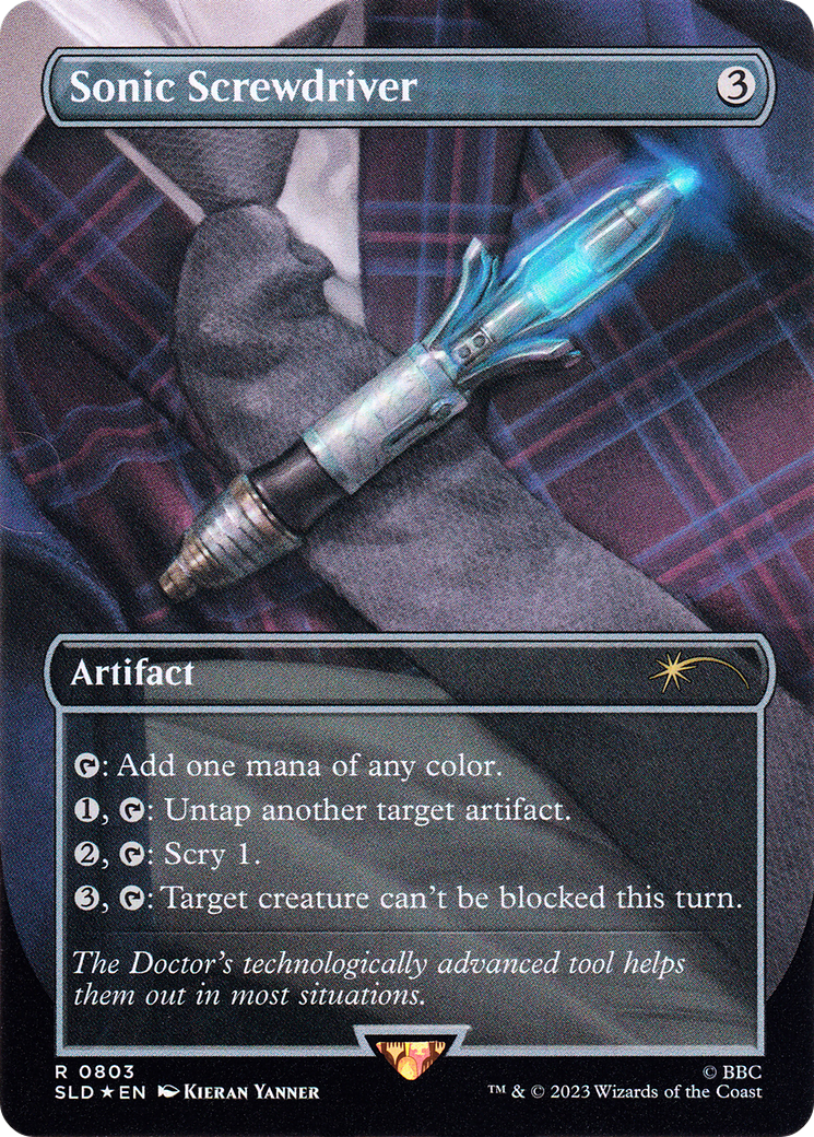 Sonic Screwdriver (SLD-803) - Secret Lair Drop (Borderless) Foil